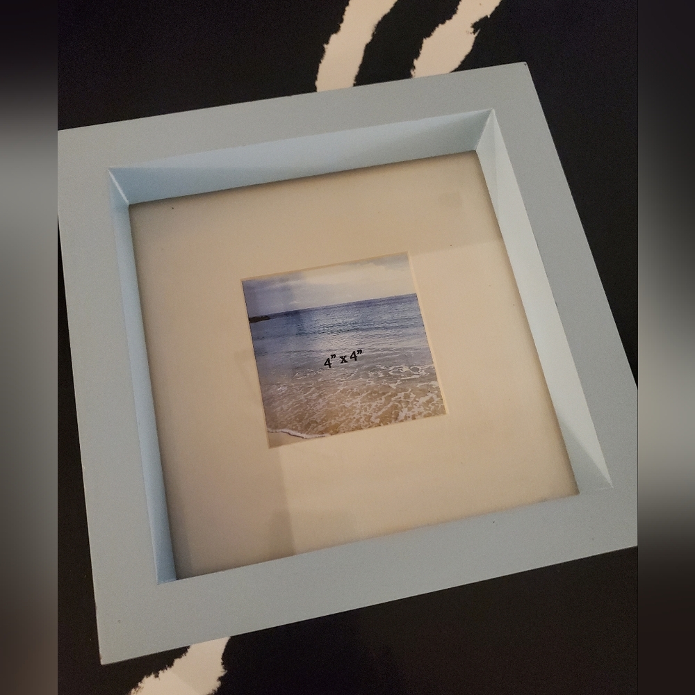 Brand New- Light Blue Square Shadow Box Type Picture Frame